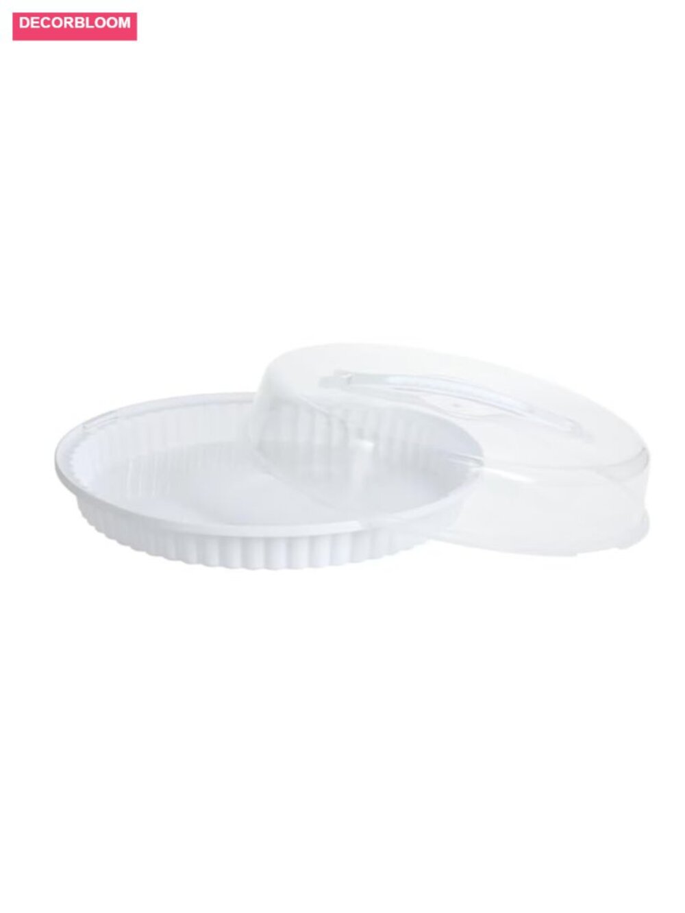 10.39" Reusable Pie Carrier Container with Clear Dome Lid Plastic Food Storage